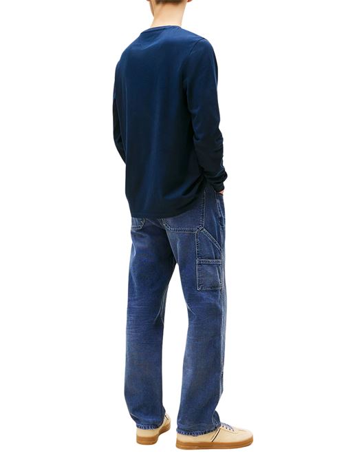 T-shirt manica lunga in cotone blu Tommy Jeans | DM0DM21594C1G